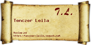 Tenczer Leila névjegykártya