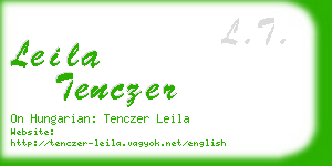 leila tenczer business card